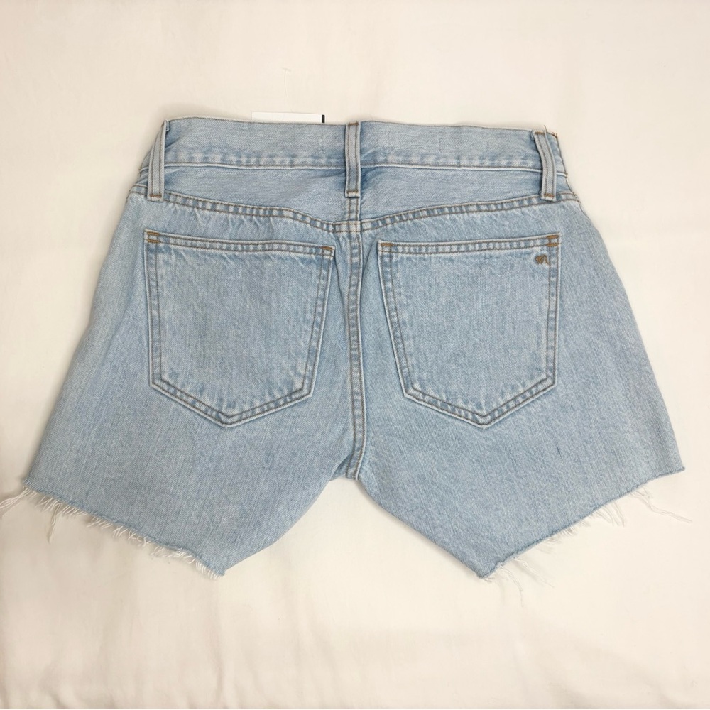 NWT $98 Madewell Women's Maternity Relaxed Mid-length Denim Shorts, Size 23 - Picture 12 of 14
